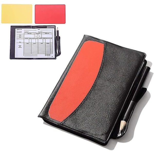 Set Red Card Yellow Card Referee Notebook, Basic Referee Card