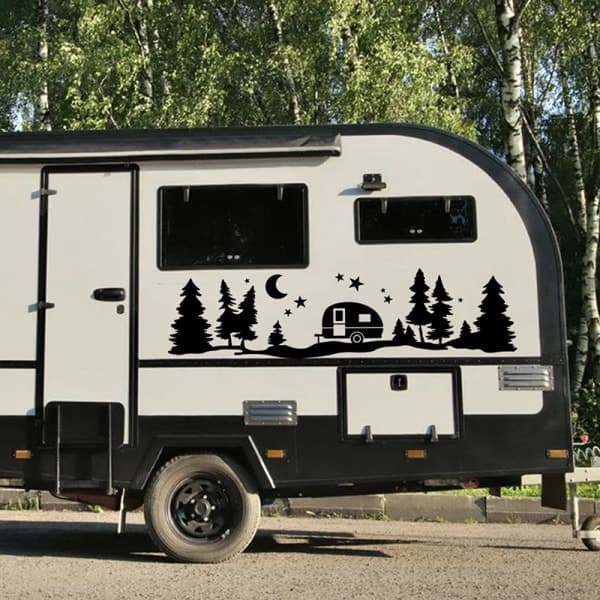 Puun metsä vinyylirunkokalvo tarra SUV RV Van Caravanille