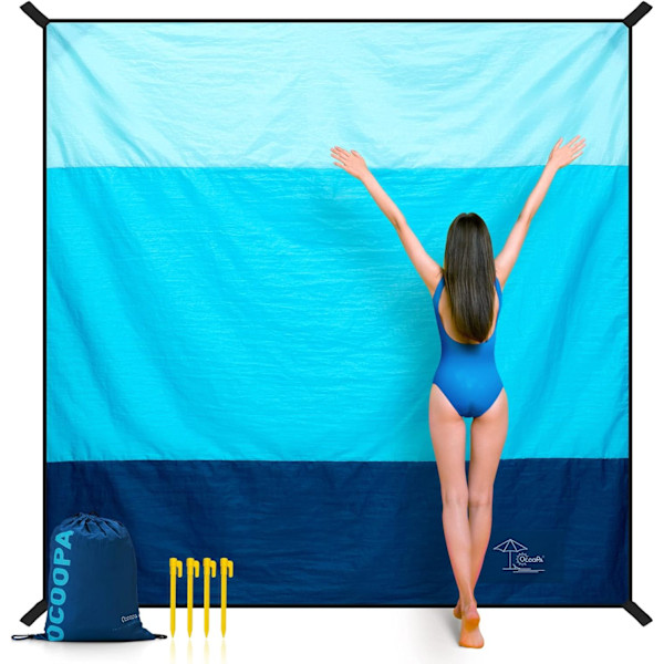 Beach Blanket 210 x 200cm Large, Waterproof, Sandproof, Picnic Blanket, for Travel, Camping, Vacation, etc.