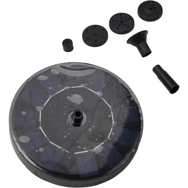 7W 1.5W Aurinkovoimalla Toimiva Kelluva Vesipumppu Linnunpesualtaaseen Akvaarioon Uima-altaaseen 130mm Paneelin Koko Max Virtaus 150L/H Korkeus 50cm