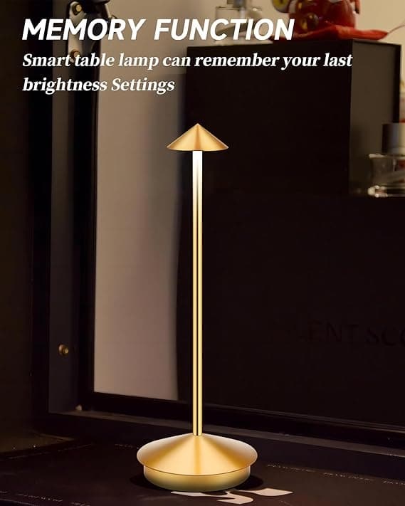 Bordlampe / Skrivebordslampe - Trådløs LED-lampe Silver silver