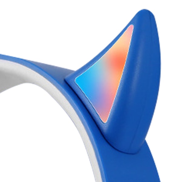 Vikbara Bluetooth -hörlurar HiFi Glödande effekt Lätt Bekvämt sött trådlöst headset Blå