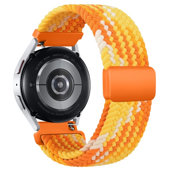 20mm flettet Solo Loop til Garmin Vivoactive 5/3/3 Music Band Rem til Garmin VivoMove3/Trend/Sport Venu SQ/SQ2/2plus Rem Orange-Lilla Orange-purple 20mm