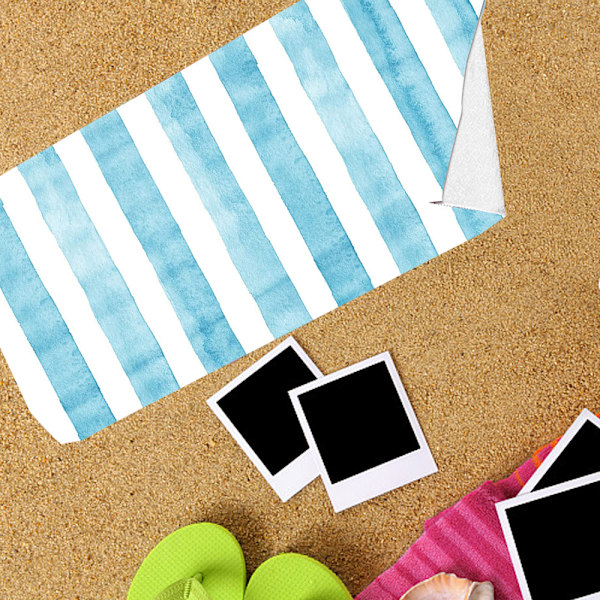 Oversized bredt strandtæppe håndklæde 70*150cm Stort pool picnic