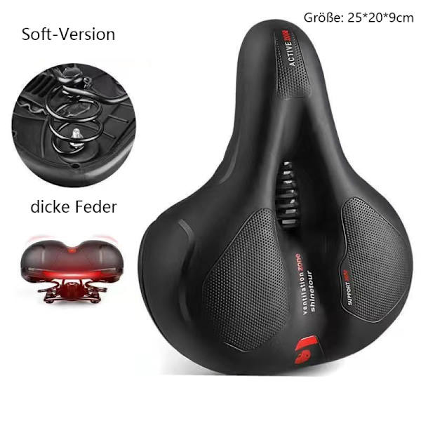ROCKBROS Cykelsadel Bekväm Gelsadel Herr Dam Ergonomisk Bred Cykelsadel Mjukt Memory Foam MTB Landsvägscykel 26*22cm Andningsbar Vattentät