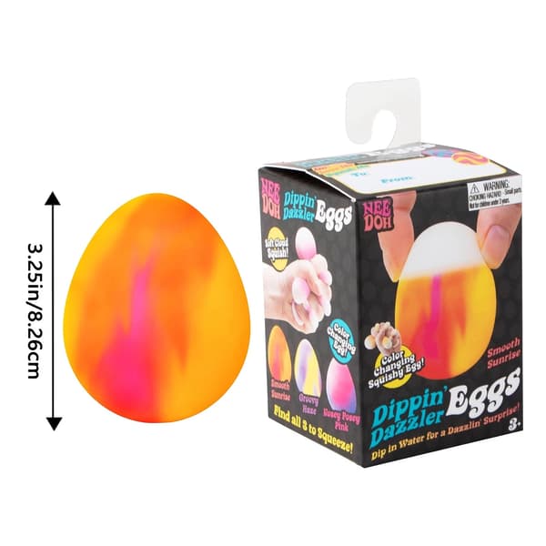 NeeDoh Dippin Dazzler Farveskiftende Æg - Sensorisk Squishy Fidget Legetøj 1 stk-Orange Orange
