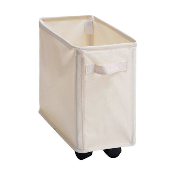 Smal Tvättkorg med Hjul Stor Kapacitet Stark Lastbärande Vikbar Design Tvättkorg Smutsiga Kläder Korg{EE} Beige