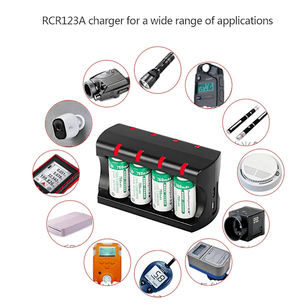 Lader for oppladbare batterier Cr123a 16340 16350 for smart intelligent ladeadapter{EE}