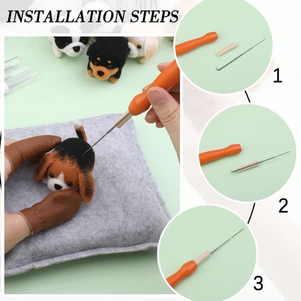 Needle Felting Starter Kit - 12 Animal Set - Complete DIY Felting Kit - Wool and Accessories - Includes Video Guide - Suitable for Beginners