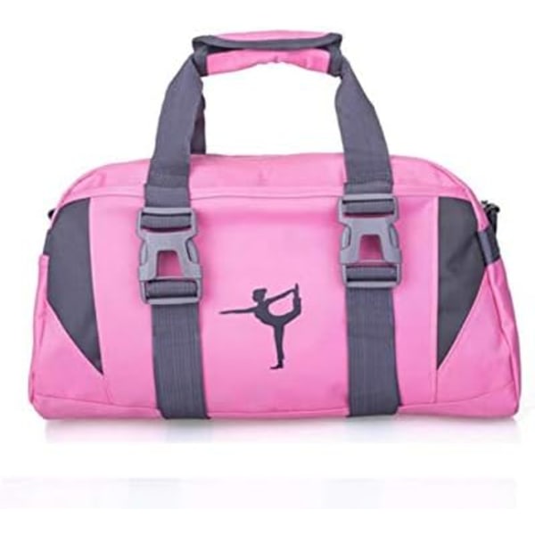 Sports Gym Bags til kvinder Yoga taske Ballet Dance Duffel taske til piger Overnatningstasker til piger Weekendtasker (L, Pink)