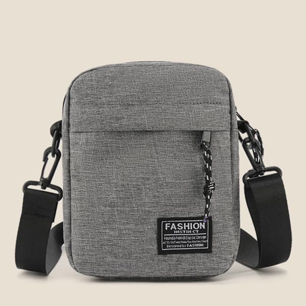 Men's Small Bag Shoulder Bag Trendy Diagonal Backpack Chest Bag Gray