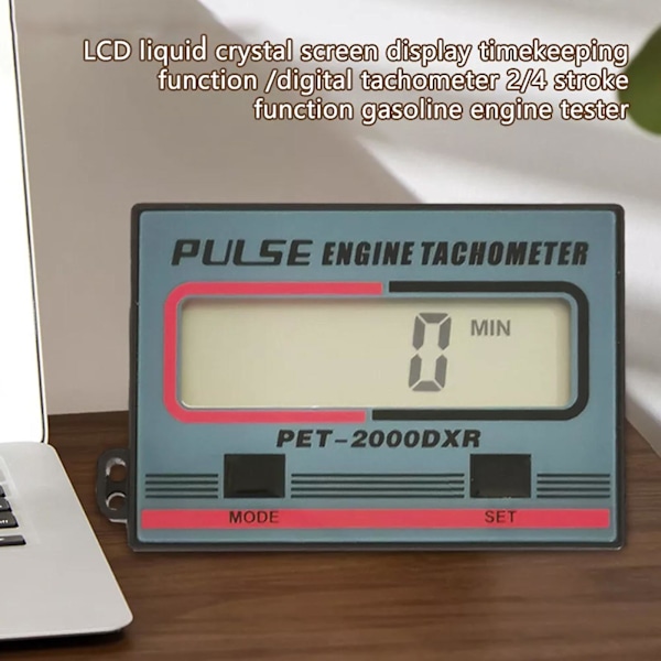Digitalt turtallsmåler og timer - Motor-encoder, 1~99999 minutter, induktiv design