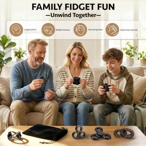 Fidgetleker for voksne og tenåringer, magnetisk metallspinner for sensorisk pakke i klasserommet