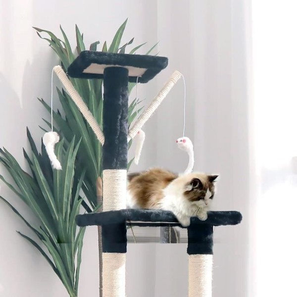 Mordely Cat tree BETTY - 30 x 110 cm - Musta