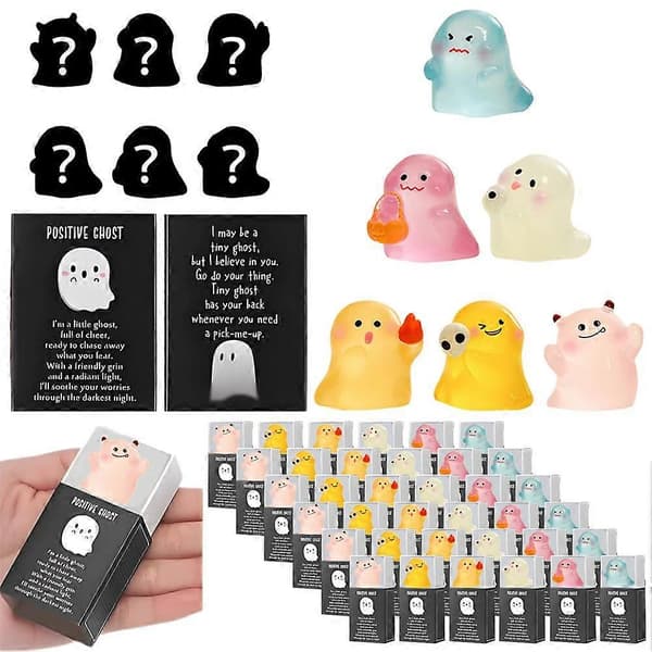 Mystery Mini Luminous Ghost Blind Box - Legetøj til skrivebord, hylde & festdekoration Ghost3 Ghost3 36pcs