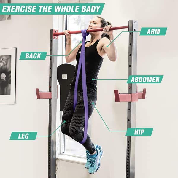 4-delt sæt med modstandsbånd, kraftige, medium, lette elastiske fitnessbånd til træning, styrketræning, pull-up assistance