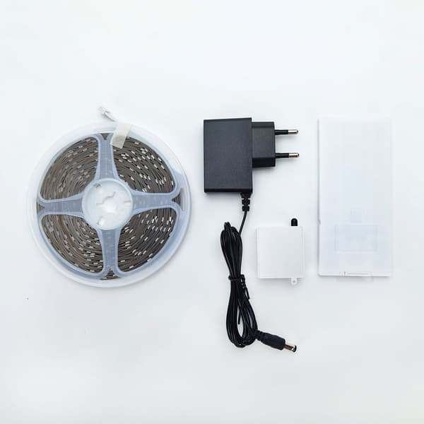 15m RGB LED Strip Light Kit - EU Plug, 44-Key Remote Control, Cuttable, Perfect for Gaming Room & Bedroom Atmosphere 200