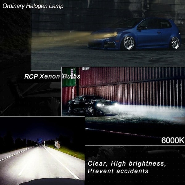 stk. D1c D1s D1r 8000k Isblå HID Xenon billys 35w Høy Lav