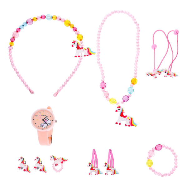 Set med vackra barnhalsband Småbarnsflickors smycken Små flickors armband och halsband (24X3.6cm)