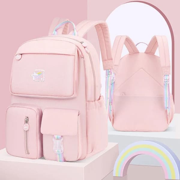 Vanntette skolesekker for barn Blue Pink