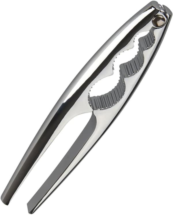 Forkromet Guld Sølvbelagt Nøddeknækker Til Nødder Og Skaldyr 17cm Zinklegering