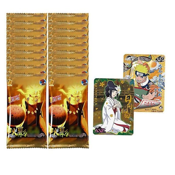 Naruto Spillekort Japansk Tegneserie Skolemester Serie SSP Kort Uchiha Sasuke Ninja Krig R Barnleker A 18 PACK 90PCS