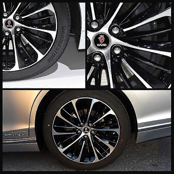4 st/förpackning Bilstyling för Saab 9-3 93 9-5 9 3 9000 99 9-x 97x Bilhjul Navkapslar Fälgar Navkapslar Biltillbehör, 1