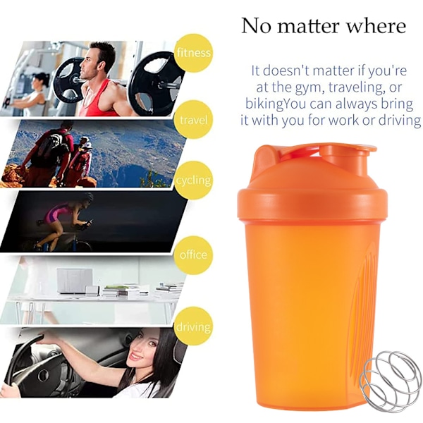 Klassisk Loop Top Shaker Bottle, Proteinshaker med omrøring