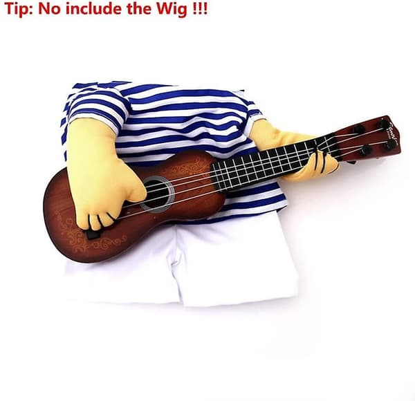 Hunddräkt Julfest Kläder Husdjur Katter Polisman Spelar Gitarr Cosplay Kläder (spelar gitarr M