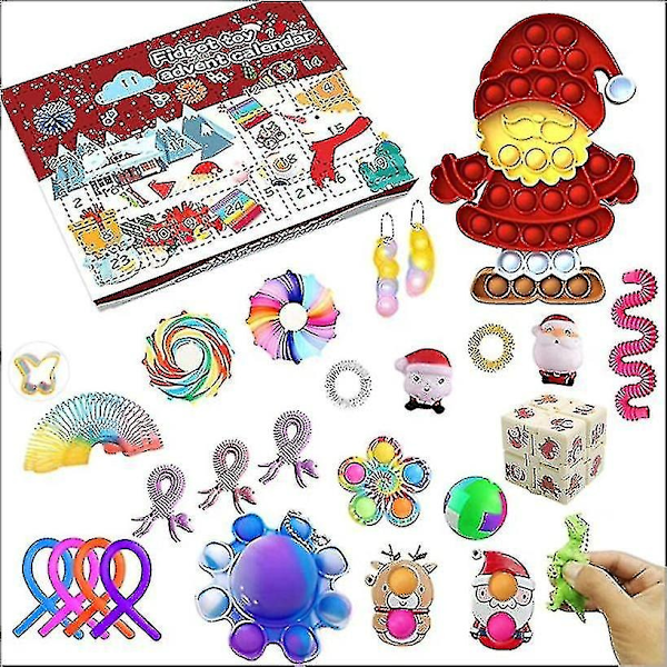 Julkalender med Fidget Toys - Stressreducerande Leksaker i Blind Box för Barn 19