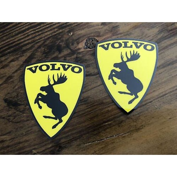 Par (2) äkta Prancing Moose VOO 3 traditionella vinyldekaler