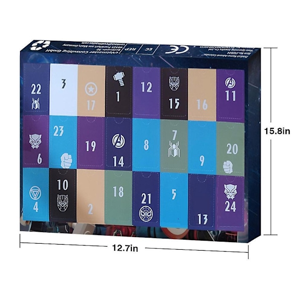 Julekalender med 24 dages nedtælling Avengers Legetøj Blind Box Superhelte Børne Julegave