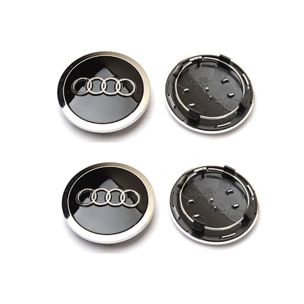 4 st Audi bil Navkapslar med ytterdiameter 69 mm, Kompatibla med A4, A4L, A6L A