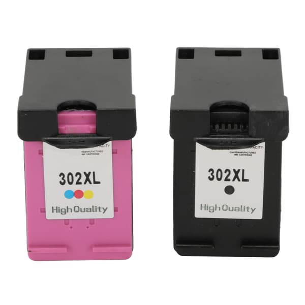 2 pcs 302XL Ink Cartridge High Density Sponge Durable ABS Compatible with HP Envy Officejet Printers