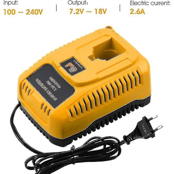 Dc9310 Vaihtolaturi Dewalt Ni-cd & Ni-mh Akulle 7.2v-18v Dc9096 Dc9098 Dc9099 Dc9091 Dc9071 De9057 Dw9096