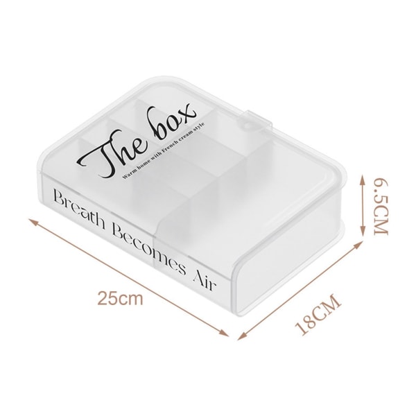 Desktop Organizer Box Datakabel case Plast Bokdesign Heminredning för Line Earbud Transparent