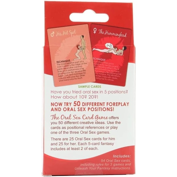 The Oral Sex Card Deck, Sexy Kuponger for Par, Voksenspill