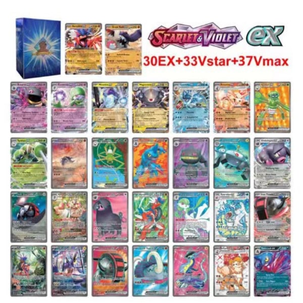 100 fuld flash-kort baby-kort 30 nye ex 33 vstar 37 vmax populære engelske kort New Ex100 Full Flash Cards