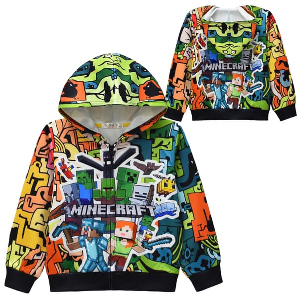 Minecraft - Medium og Store Børns Lynlåsjakke og Hættetrøje 130