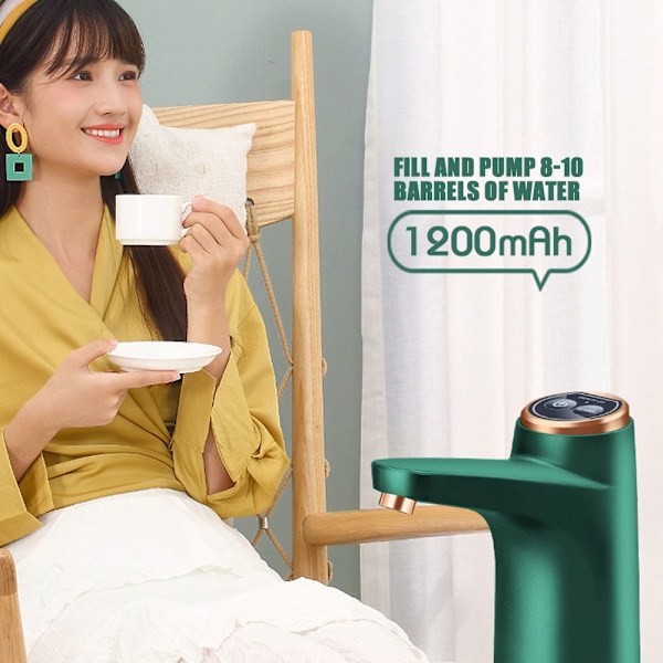 Elektrisk vannpumpe Automatisk vannflaskepumpe HVIT White