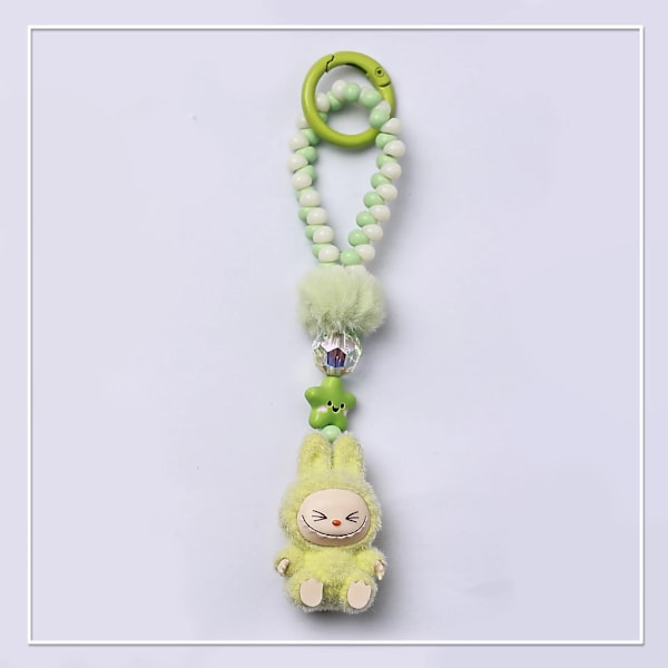 Kawaii Mini Labubu Nyckelring Tecknad Kreativ Tredimensionell Docka Studenter Skolväska Hänge Bil Nyckelring Kvinnor och Män Gåvor IN