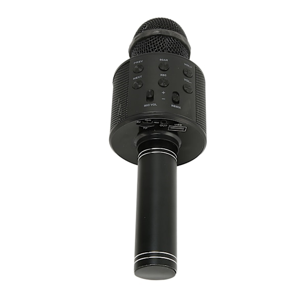 Trådløs Bluetooth Mikrofon Bærbar 4 i 1 Multifunktionel Støjreducerende Karaoke Mikrofon til Hjemme KTV Fest Bil Sort{ee]