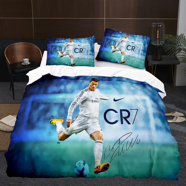 3D Fodboldserie Ronaldo Dyne- og Pudebetræk Sæt, 3-Dele