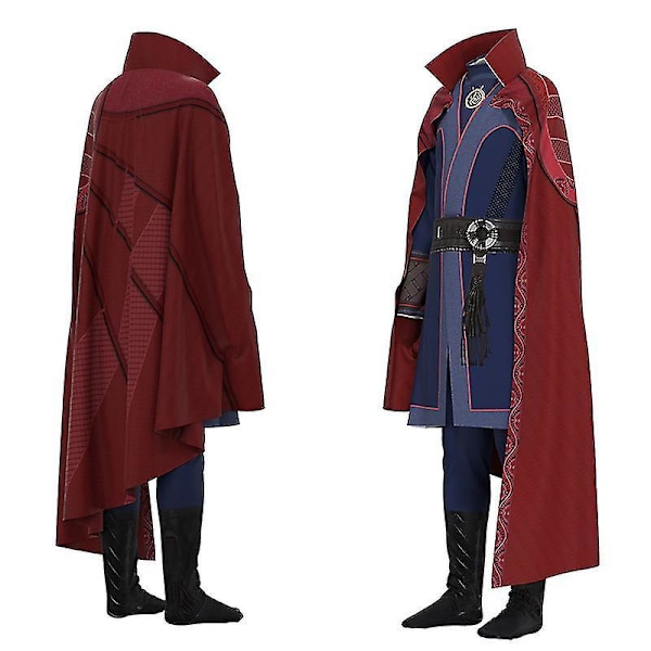 Doctor Strange Cosplay Kostym Halsband Ring Steve Röd Kappa Robe Halloween Karneval Kostym för Barn a