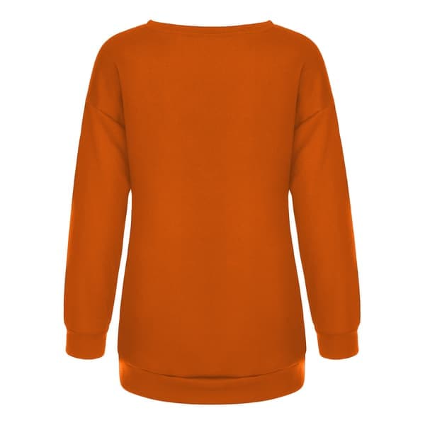 Jultröja för kvinnor, varm tröja, orange Orange L