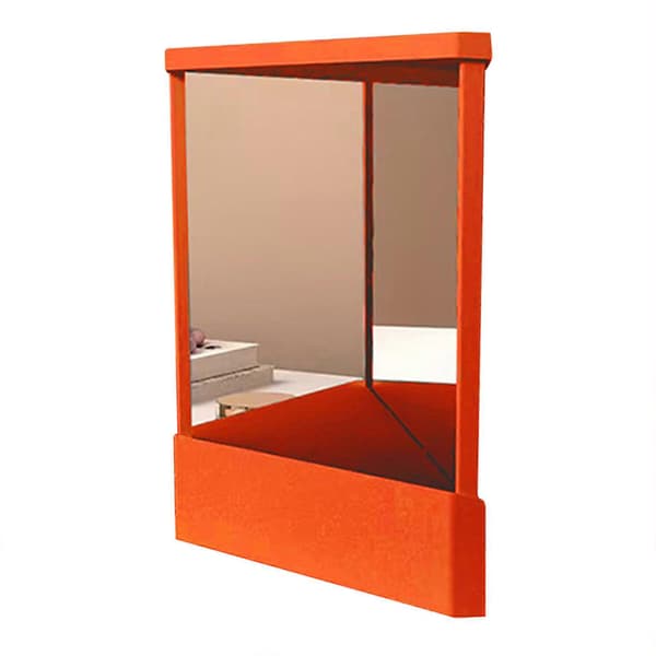 Ikke-vendbart spejl til makeup Kompakt makeupspejl Gave til kvinder Orange Orange Large Size
