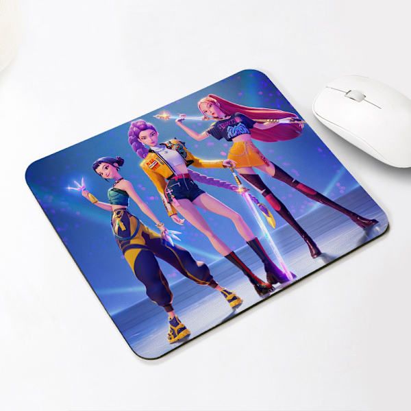 K-pop Demon Hunter Jentegruppe Musematte Mini Musematte Datamaskin Sklisikker Skrivebordsmatte 1