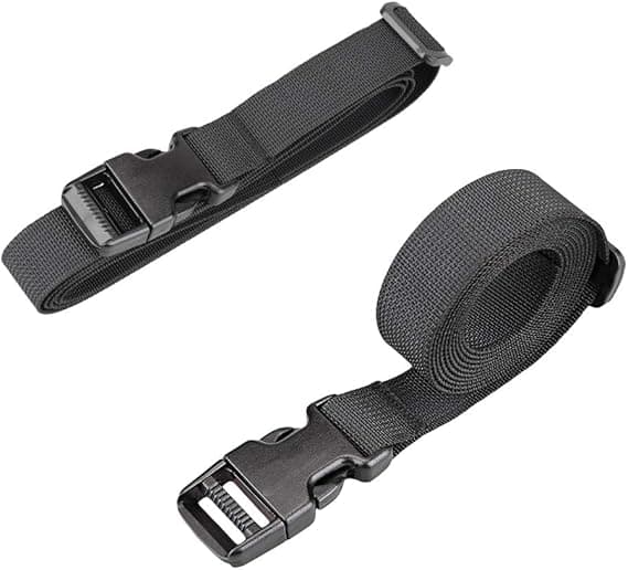 Justerbare Kuffertstropper 4-pak 198 cm Bagagerem til Rejsetaske Sikkerhed Sort