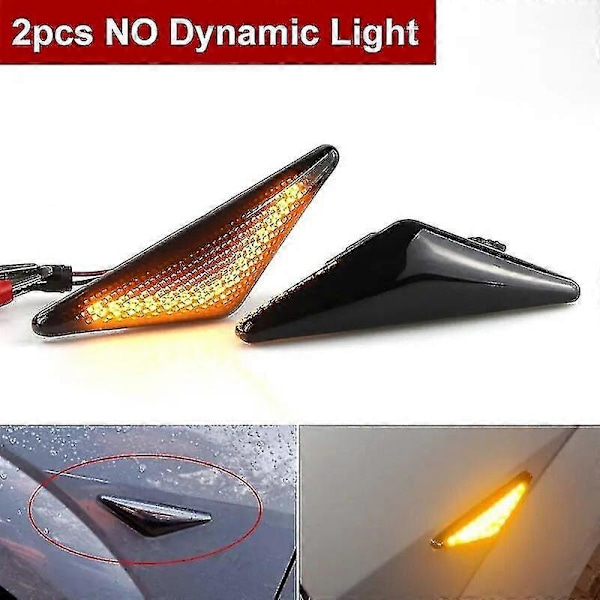 Flytande Sidomarkeringsljus LED Dynamiska Sidomarkeringsblinkers Blinklampa För Ford Mondeo 3 Mk3 Focus 1 Mk1 2pcs No Dynamic