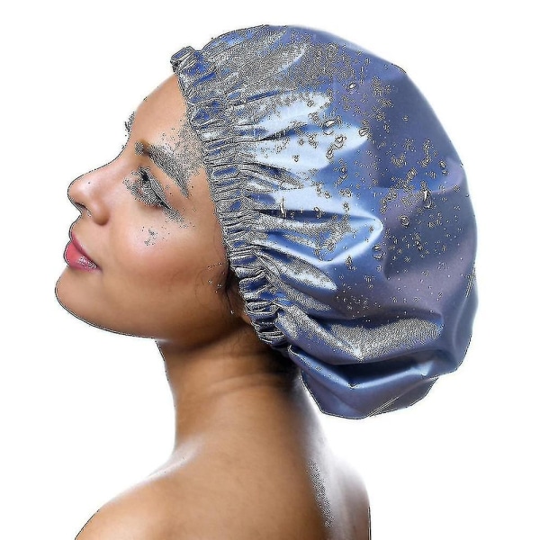 Djup konditionerande cap Mikrovågsbar cap för ångande hårstyling och behandling Cap Ångande hårvård Terapisvart+svart